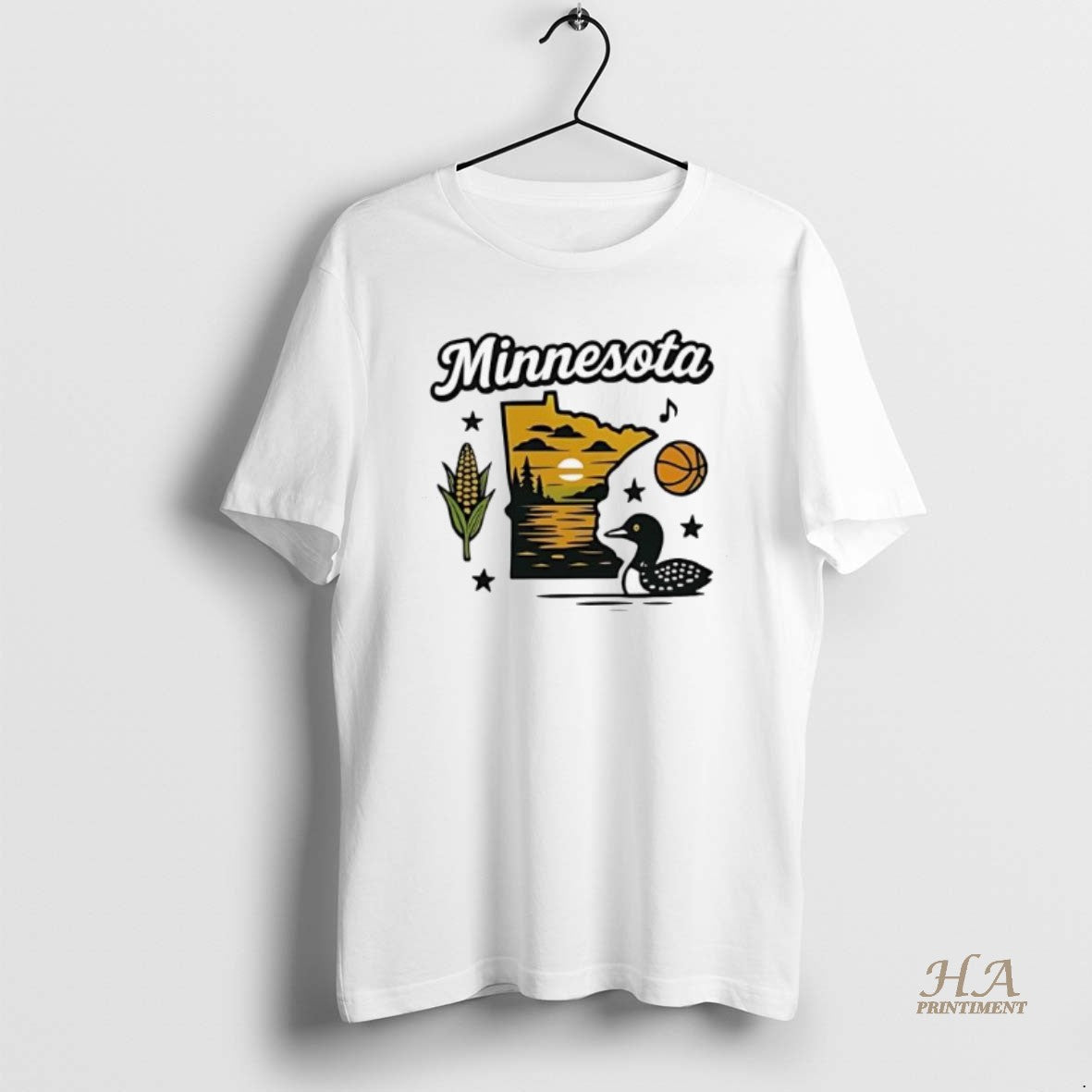 Official Minnesota Map Duck Corn Sunset T-Shirts, Hoodie, Sweatshirt