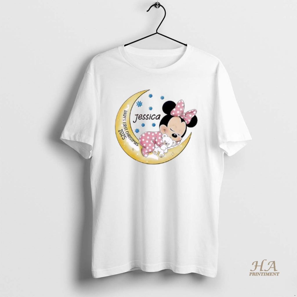 Official Minnie Babys First Christmas Personalised Ornaments White T-Shirts, Hoodie, Sweatshirt | InkNestWear.com