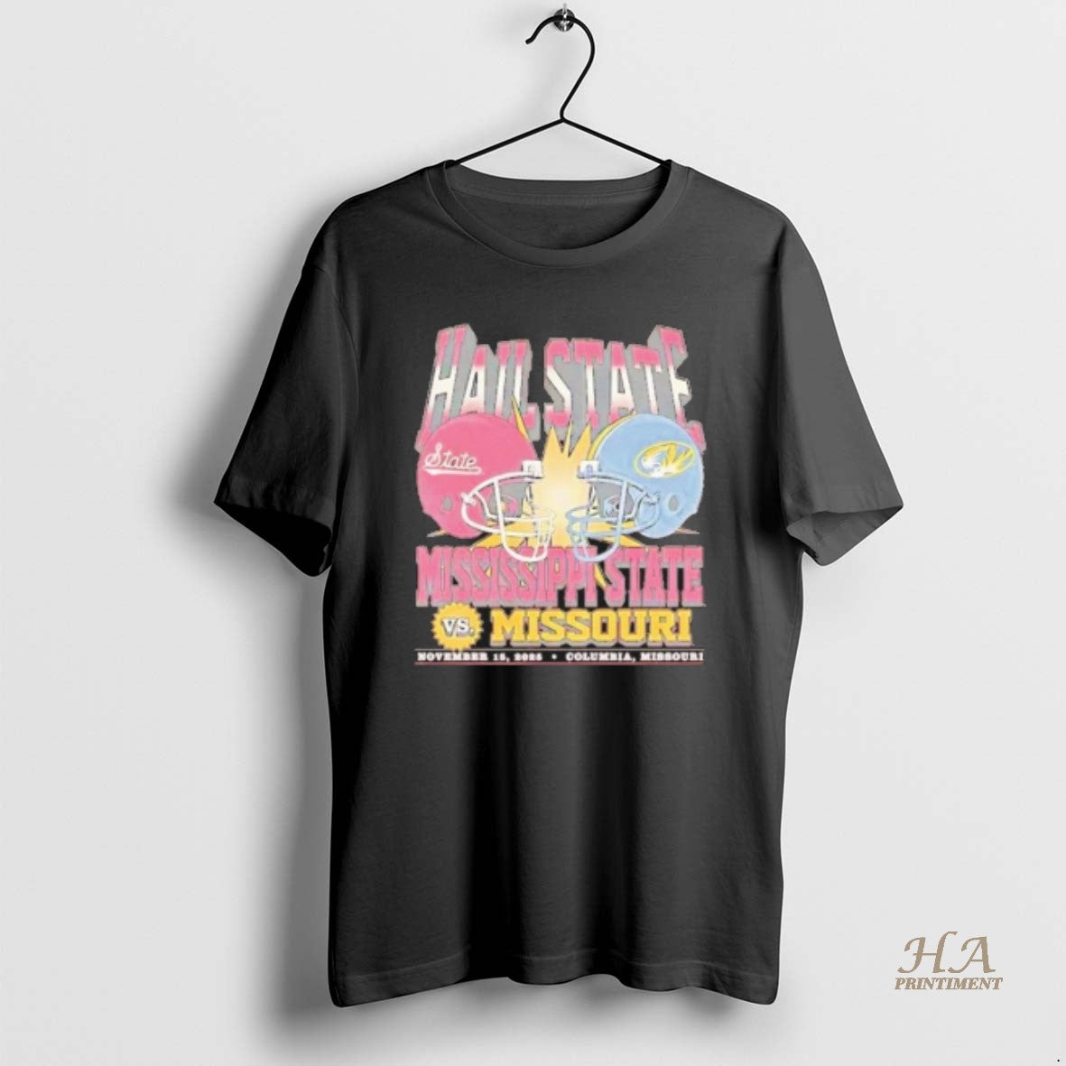 Official Mississippi State Vs Missouri 2025 Hail State Matchup November 15th T-Shirts, Hoodie, Sweatshirt | InkNestWear.com