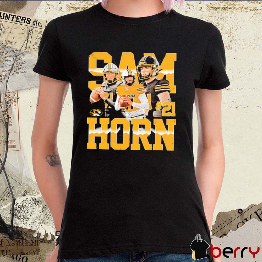 Mizzou Tigers NCAA Football NIL Sam Horn 21 Character Graphic t-shirt