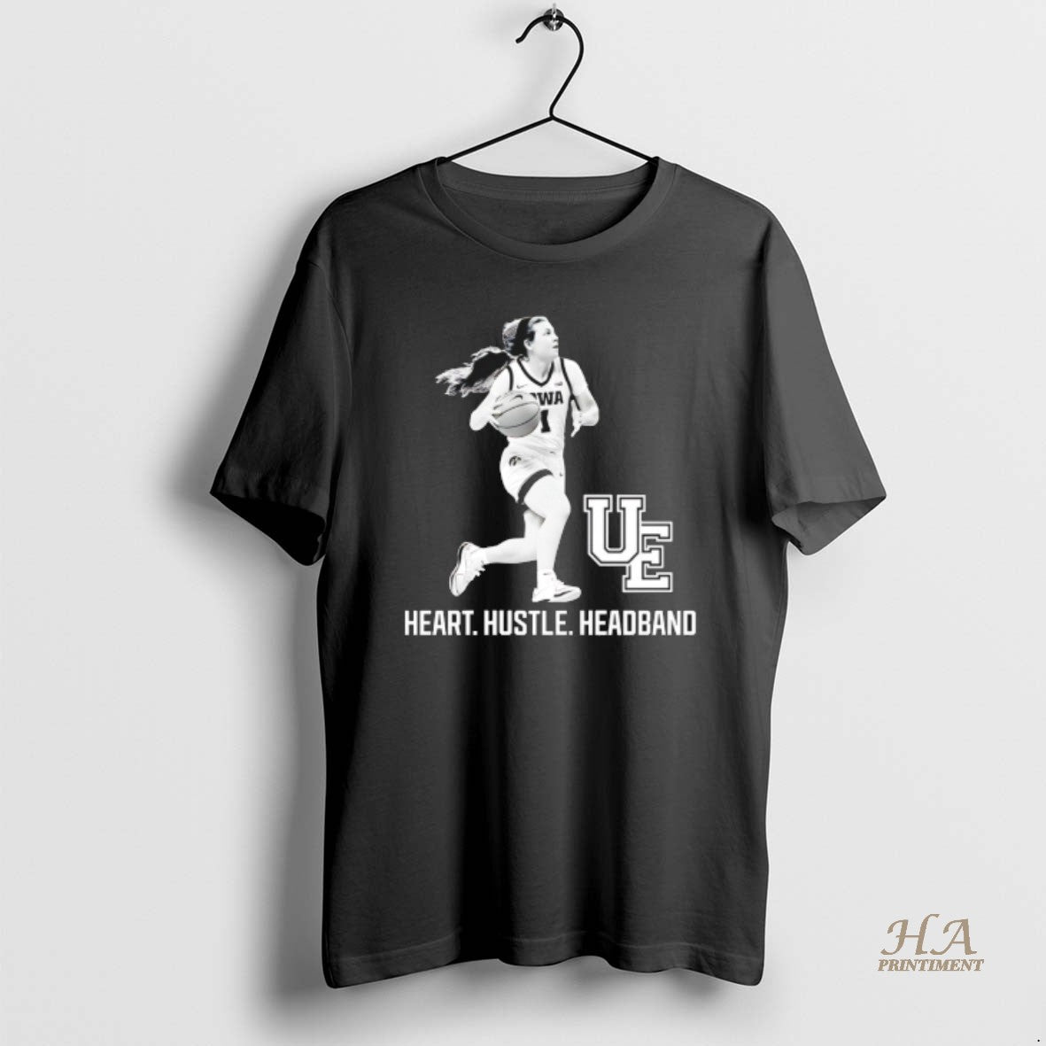Official Molly Davis Iowa Hawkeyes Womens Basketball Ue Heart Hustle Headband T-Shirts, Hoodie, Sweatshirt | InkNestWear.com