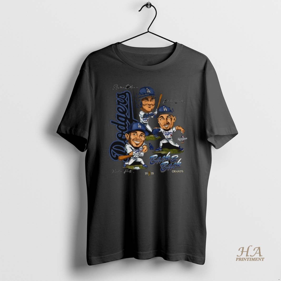 Official Mookie Betts Blake Snell And Shohei Ohtani Cartoon Los Angeles Dodgers Back 2 Back T-Shirts, Hoodie, Sweatshirt