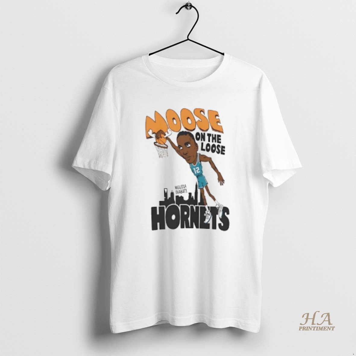 Official Moose On The Loose Hornets Moussa Diabate T-Shirts, Hoodie, Sweatshirt | InkNestWear.com