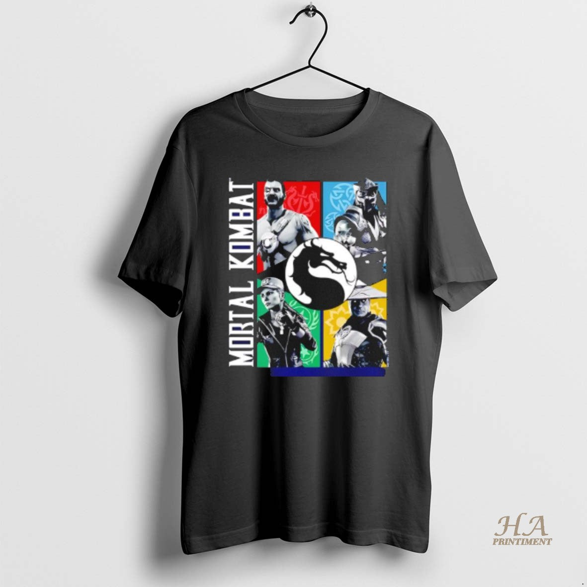 Official Mortal Kombat Character Grid Short Sleeve Graphic Black T-Shirts, Hoodie, Sweatshirt | InkNestWear.com