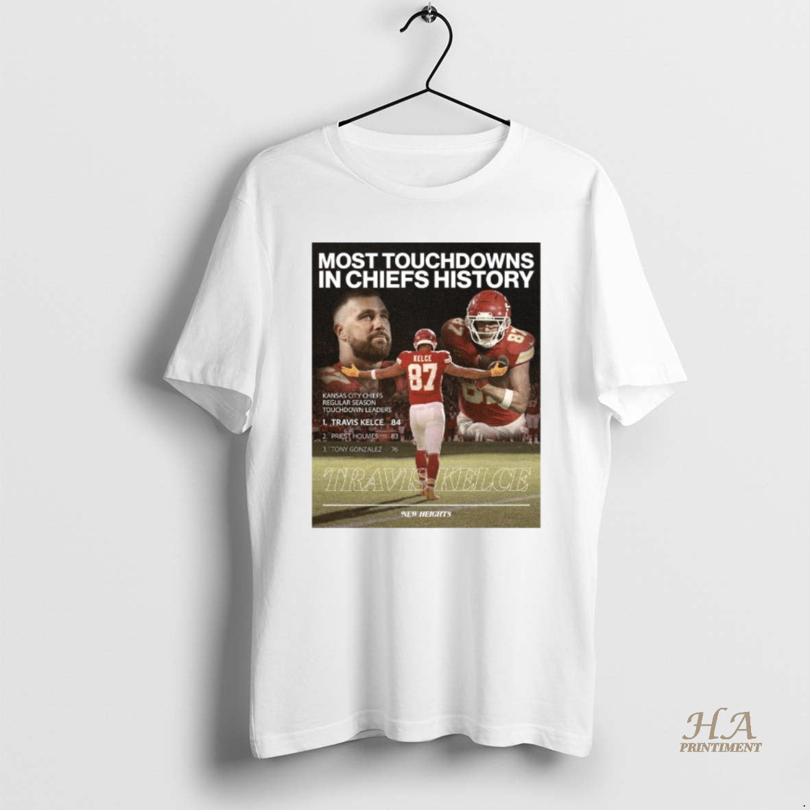 Official Most Touchdowns In Chiefs History Travis Kelce Kansas City Chiefs New Heights T-Shirts, Hoodie, Sweatshirt