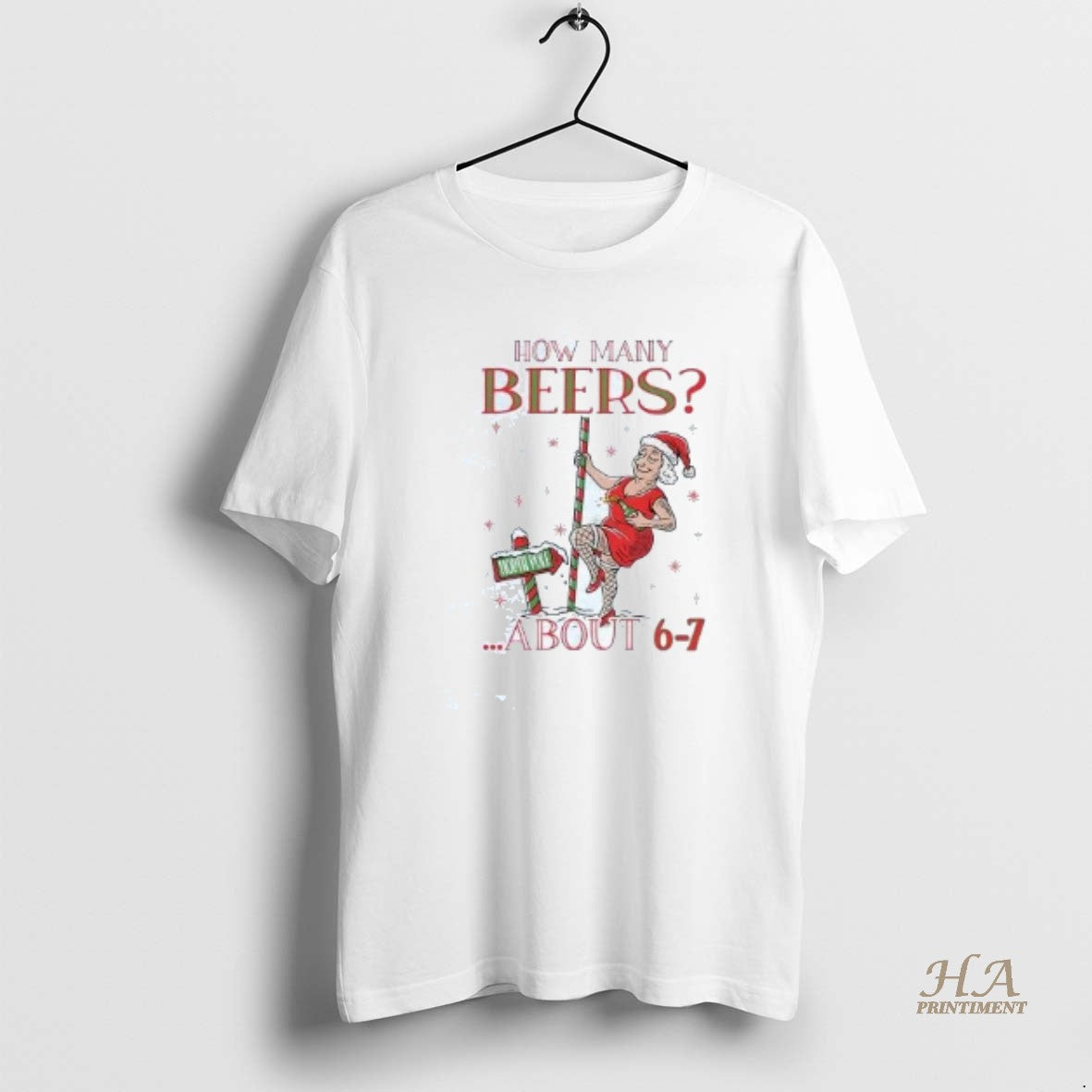 Official Mrs Clause How Many Beers About 6 7 Ugly Christmas T-Shirts, Hoodie, Sweatshirt | InkNestWear.com