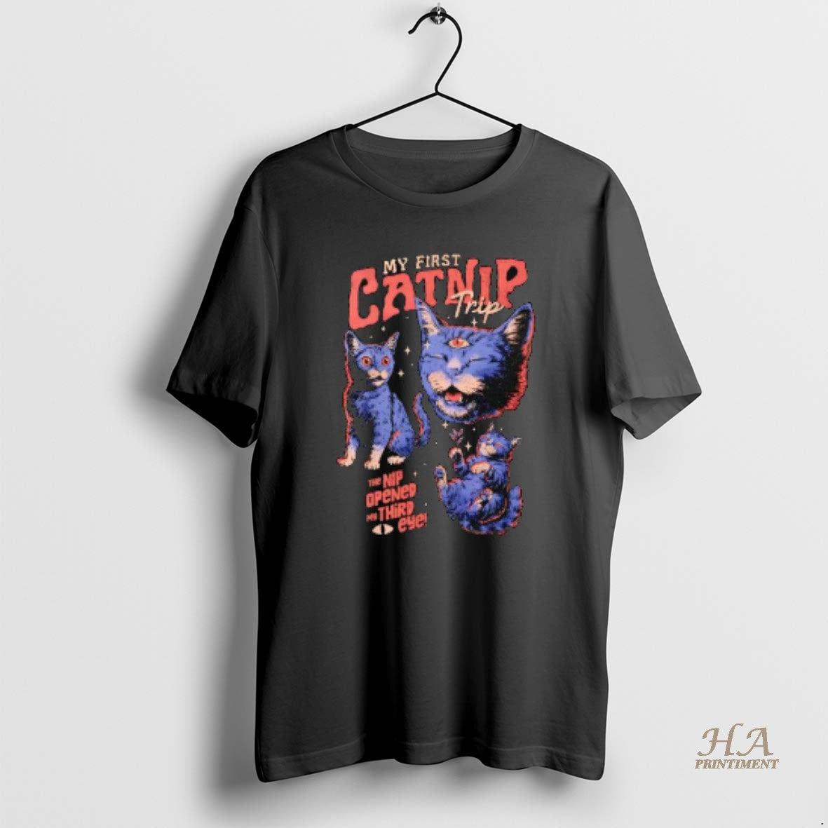 Official My First Catnip Trip The Nip Opened My Third Eye T-Shirts, Hoodie, Sweatshirt | InkNestWear.com