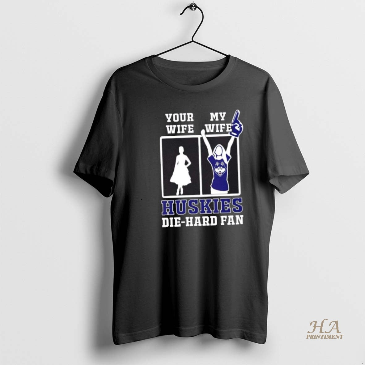 Official My Wife Connecticut Huskies Football Die Hard Fan T-Shirts, Hoodie, Sweatshirt | InkNestWear.com