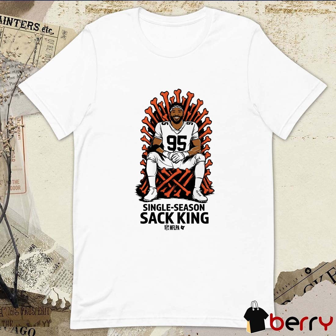 Myles Garrett Single-Season Sack King Cleveland Browns NFL t-shirt