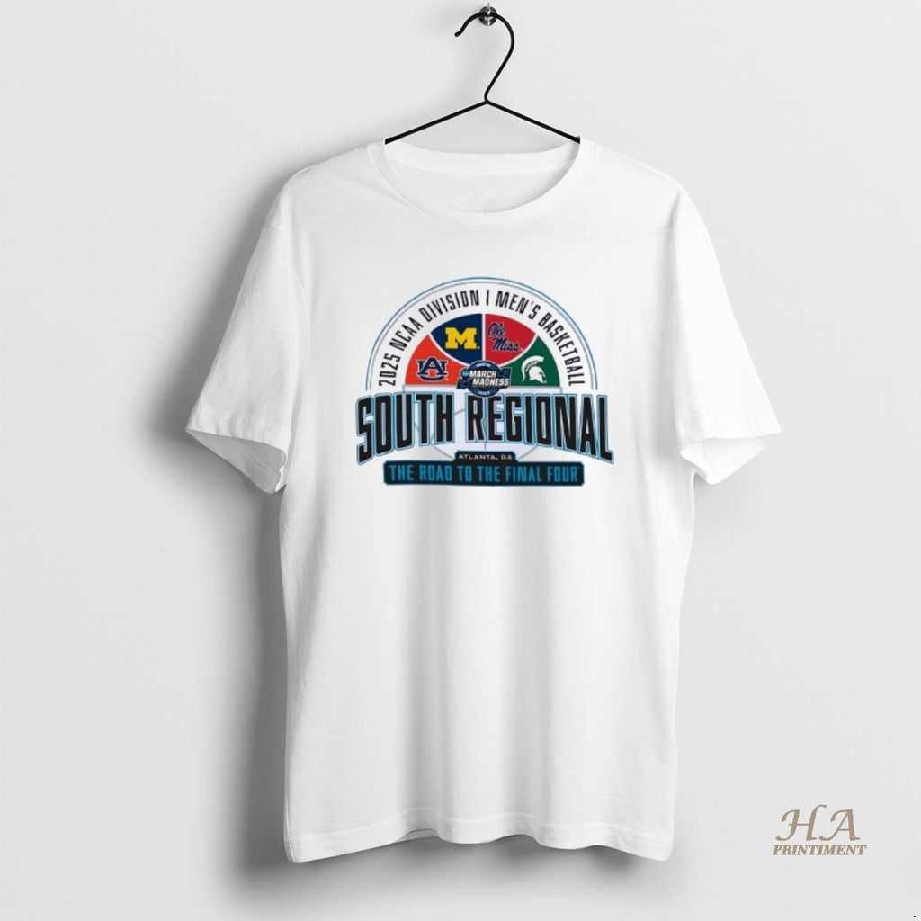 Official Ncaa Di Mens Basketball South Regional Atlanta 2025 The Road To The Final Four T-Shirts, Hoodie, Sweatshirt