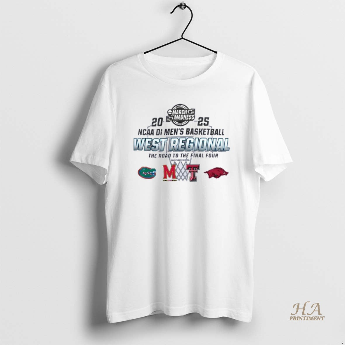 Official Ncaa Di Mens Basketball West Regional San Francisco 2025 The Road To The Final T-Shirts, Hoodie, Sweatshirt