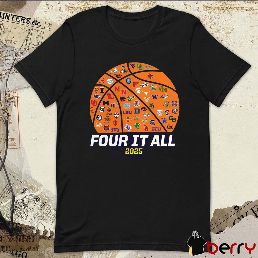 NCAA Women’s Basketball Tournament March Madness Four It All 2025 Catch & Shoot t-shirt