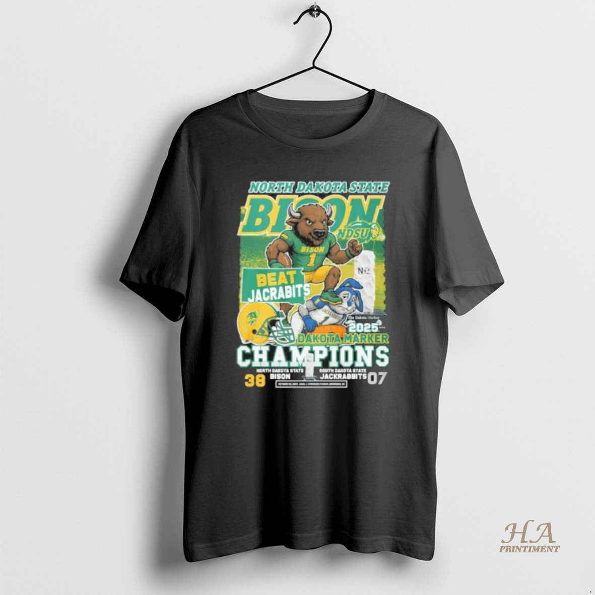 Official Ndsu Bison Mascot Beat Jackrabbits 2025 Dakota Marker Champions T-Shirts, Hoodie, Sweatshirt | InkNestWear.com