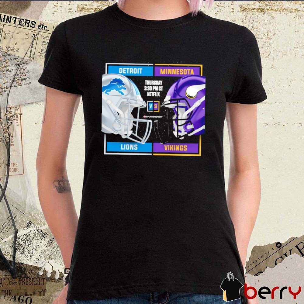 NFL Game Detroit Lions Vs Minnesota Vikings Thursday, December 25, 2025 Helmets t-shirt