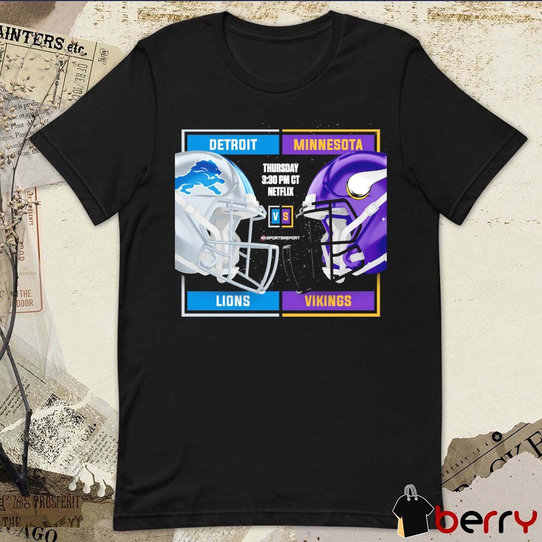 NFL Game Detroit Lions Vs Minnesota Vikings Thursday, December 25, 2025 Helmets t-shirt