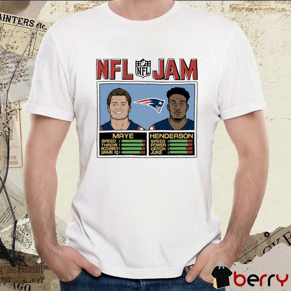 NFL Jam Drake Maye and TreVeyon Henderson New England Patriots Homage t-shirt