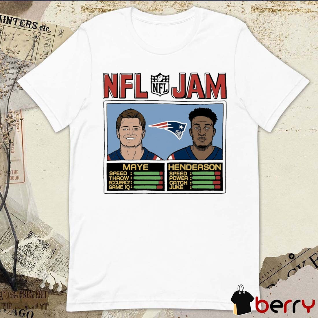 NFL Jam Drake Maye and TreVeyon Henderson New England Patriots Homage t-shirt