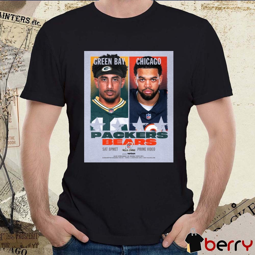 NFL Wild Card Playoff Game Green Bay Packers and the Chicago Bears Poster t-shirt