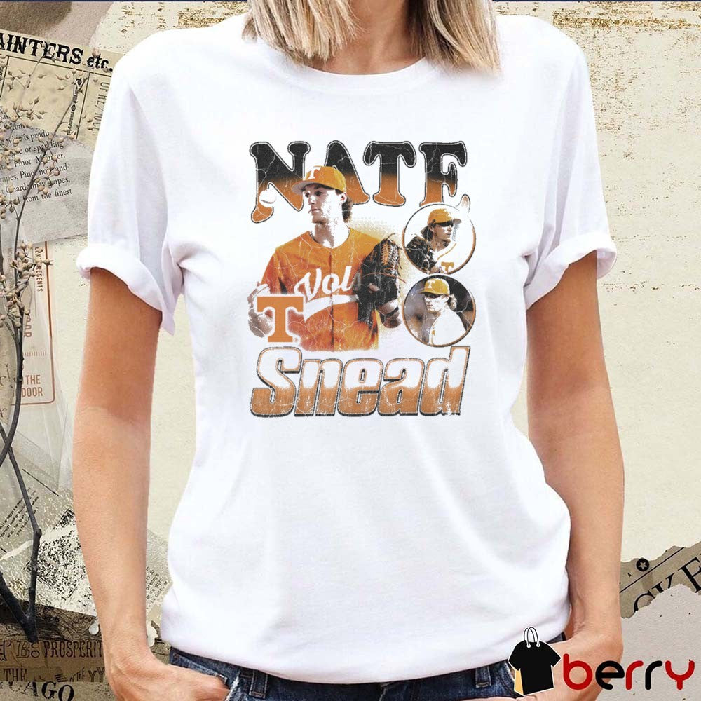 Nate Snead Tennessee Vols Baseball NCAA Division I 90s Graphic t-shirt