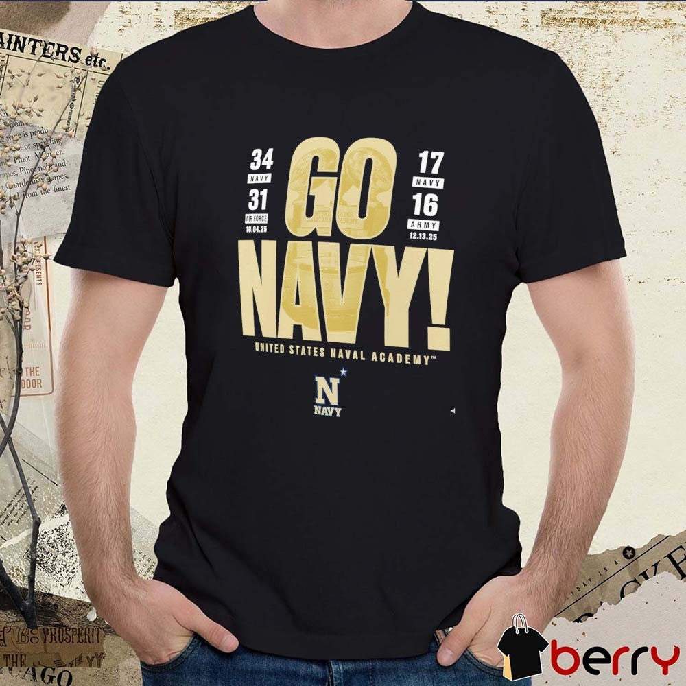 Navy Midshipmen Go Navy United States Naval Academy 17 Navy – 16 Army 12.13.25 t-shirt