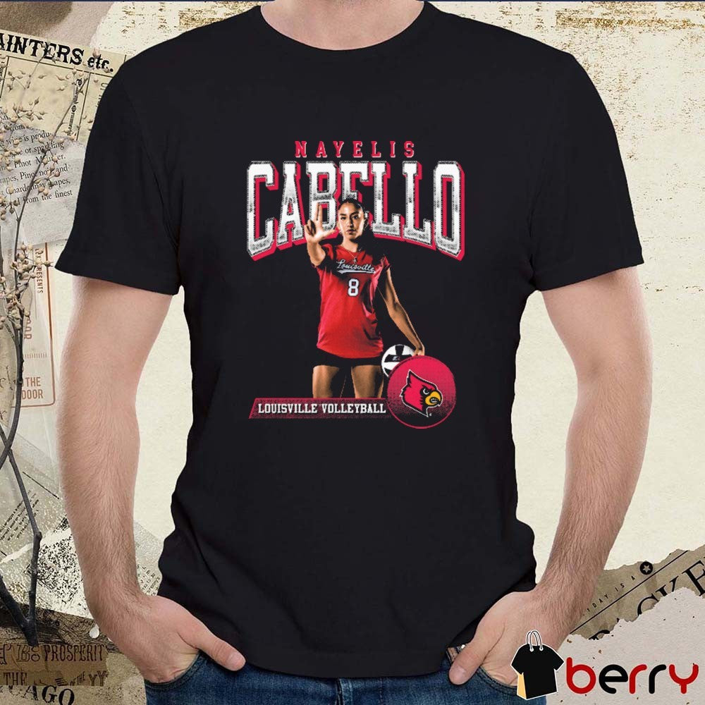 Nayelis Cabello Portrait Louisville Cardinals Volleyball NCAA Graphic t-shirt