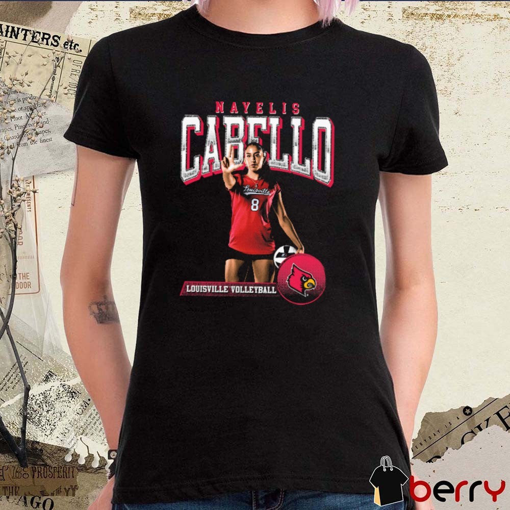 Nayelis Cabello Portrait Louisville Cardinals Volleyball NCAA Graphic t-shirt