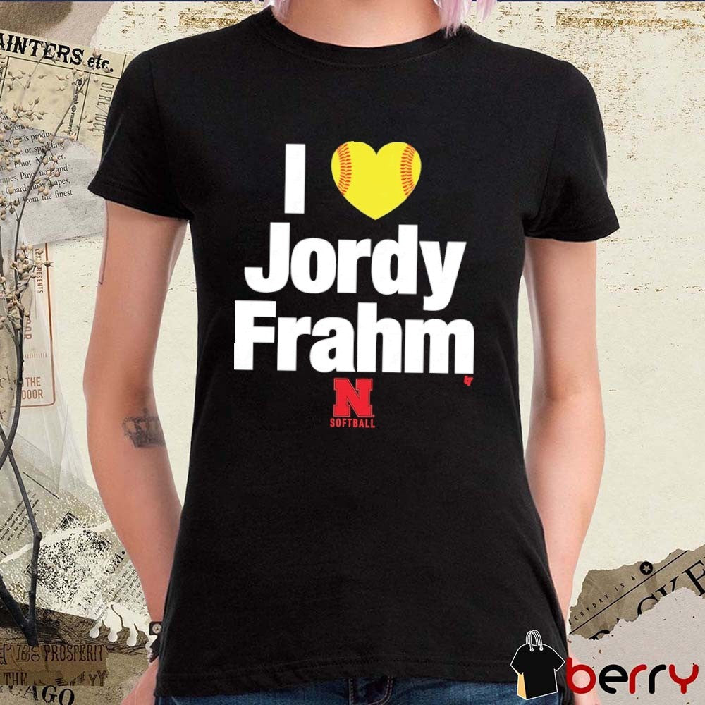 Nebraska Cornhusker Softball NCAA I Heart Jordy Frahm t-shirt