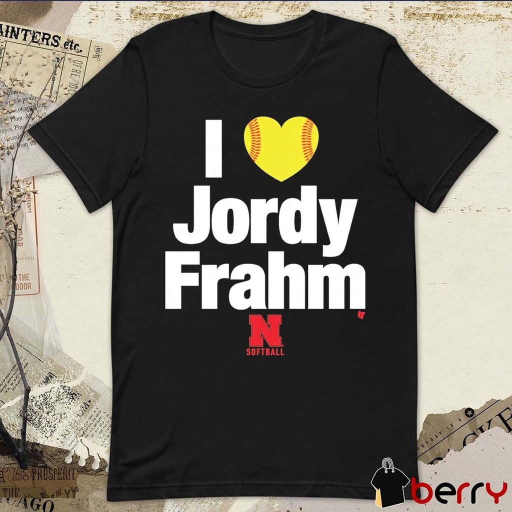 Nebraska Cornhusker Softball NCAA I Heart Jordy Frahm t-shirt