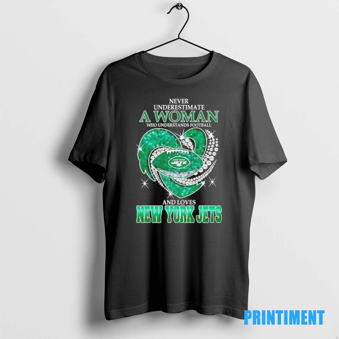 Official Never Underestimate A Woman Who Understands Football And Loves New York Jets Football Heart T-Shirts, Hoodie,...