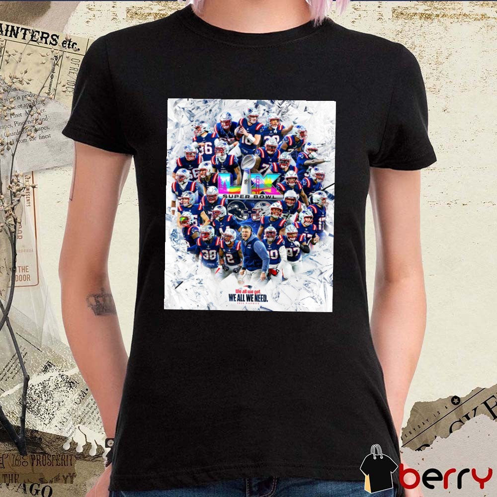 New England Patriots 2025 NFL Super Bowl LX We All We Got We All We Need t-shirt