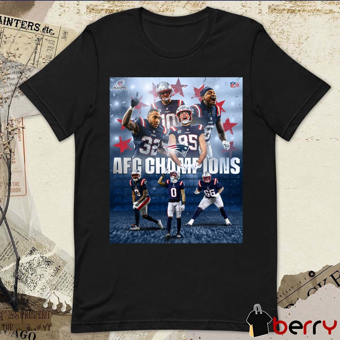 New England Patriots Are Headed To Super Bowl LX AFC Champions 2025 Poster t-shirt