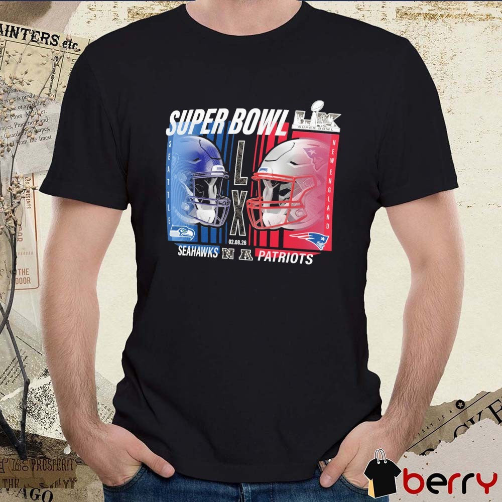 New England Patriots vs. Seattle Seahawks Super Bowl LX Matchup Final Battle 02.08.2026 t-shirt