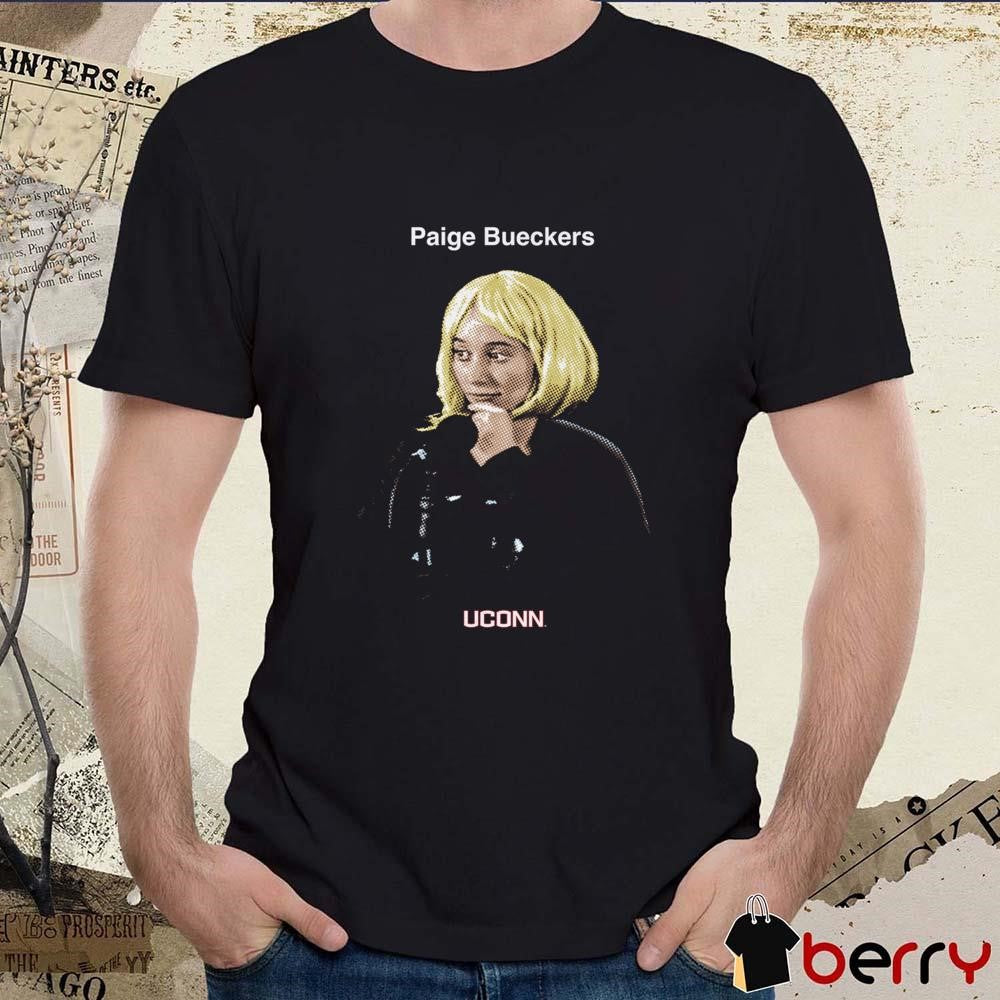 New Paige Bueckers Wig UConn Huskies Potrait Graphic t-shirt