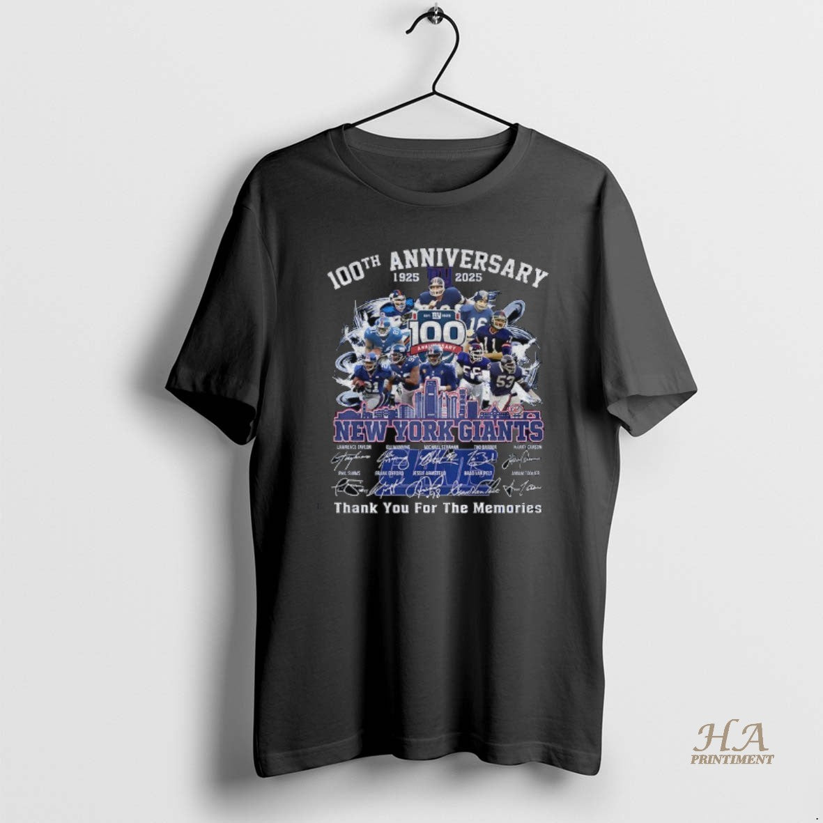 Official New York Giants 100th Anniversary 1925 2025 Our Way Thank You For The Memories T-Shirts, Hoodie, Sweatshirt
