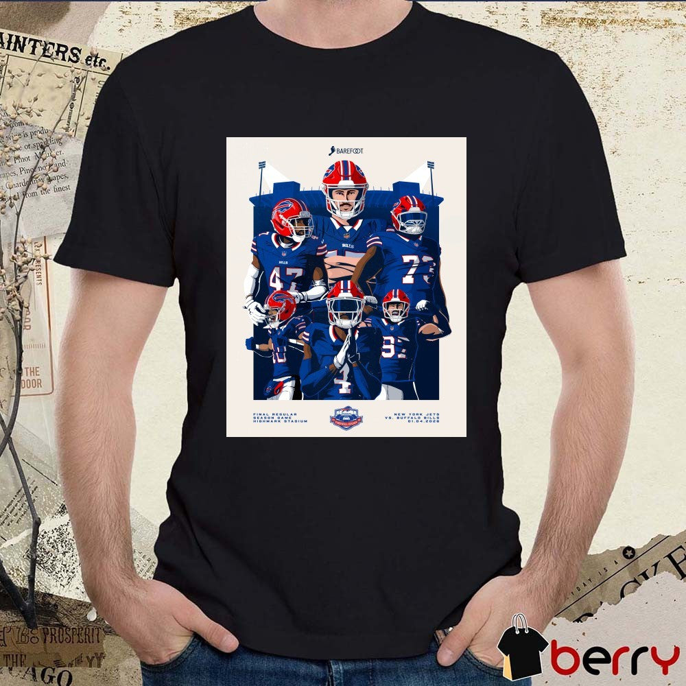 New York Jets Vs Buffalo Bills January 4, 2026 Highmark Stadium Farewell Season Poster t-shirt