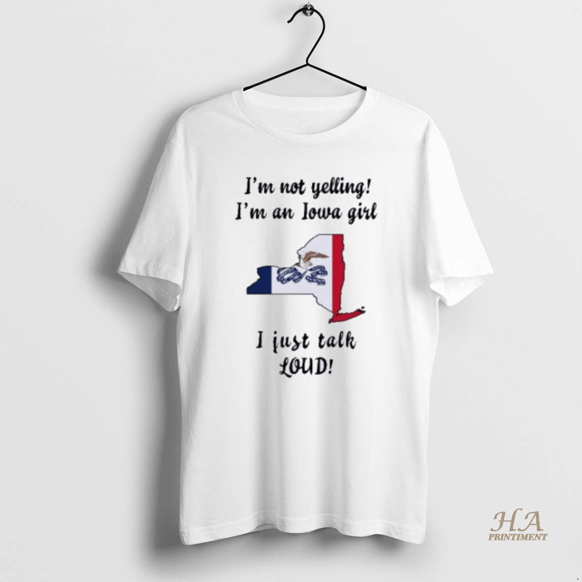 Official New York Map Im Not Yelling Im An Iowa Girl I Just Talk Loud T-Shirts, Hoodie, Sweatshirt | InkNestWear.com