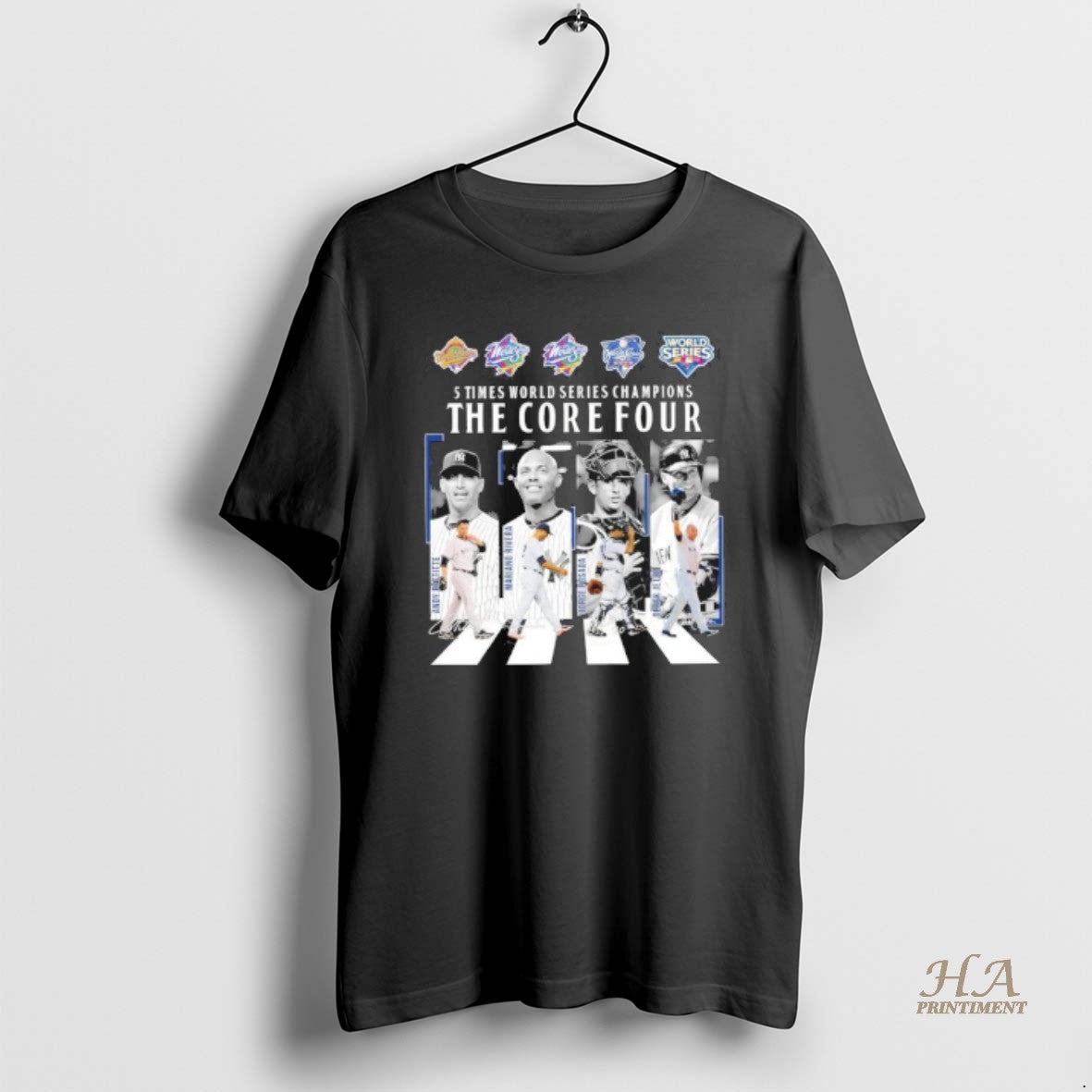 Official New York Yankees 5 Time World Series Champions The Core Four Abbey Road Signatures T-Shirts, Hoodie, Sweatshirt