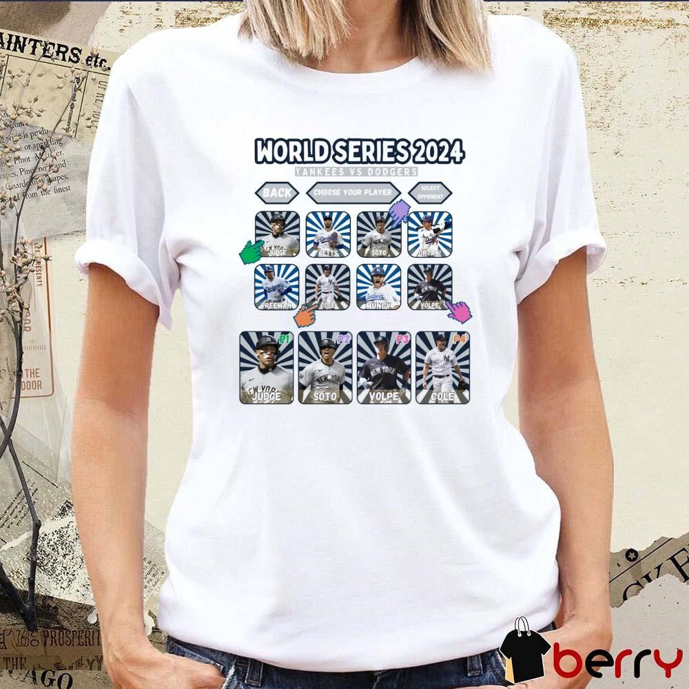 New York Yankees X Los Angeles Dodgers Gamer World Series 2024 t-shirt