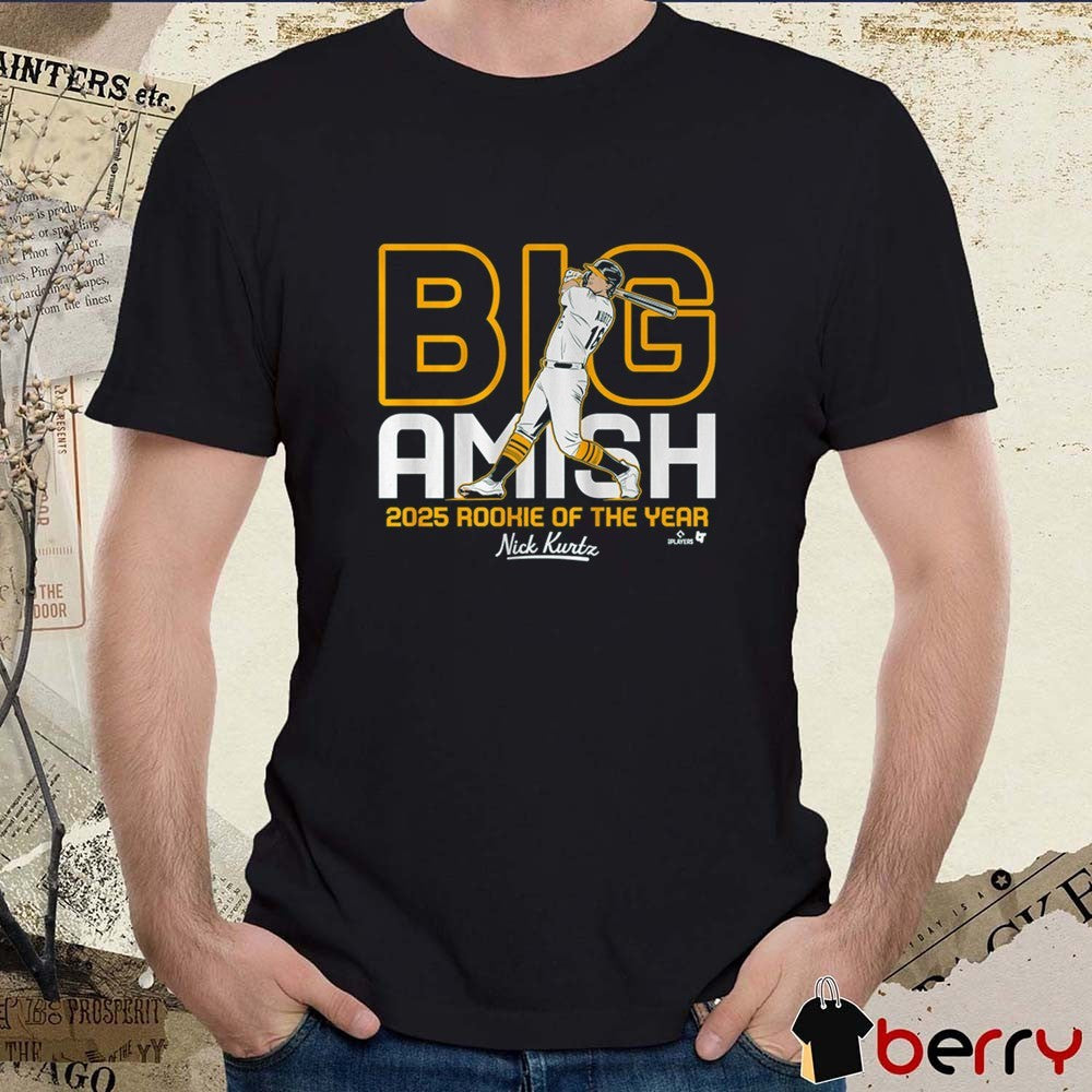 Nick Kurtz Big Amish 2025 Rookie of the Year Athletics Baseball t-shirt