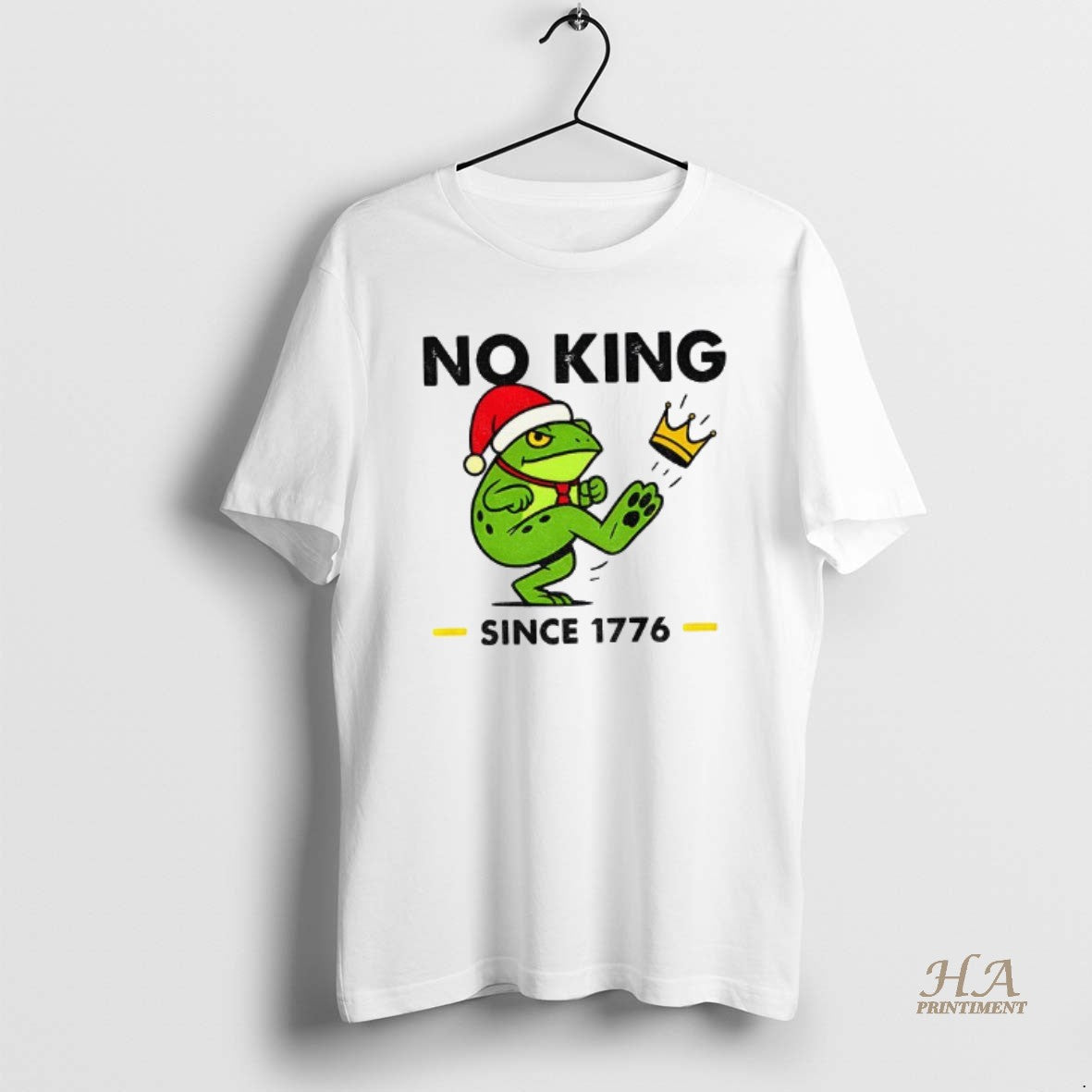 Official No King Since 1776 Funny Christmas Frog T-Shirts, Hoodie, Sweatshirt | InkNestWear.com