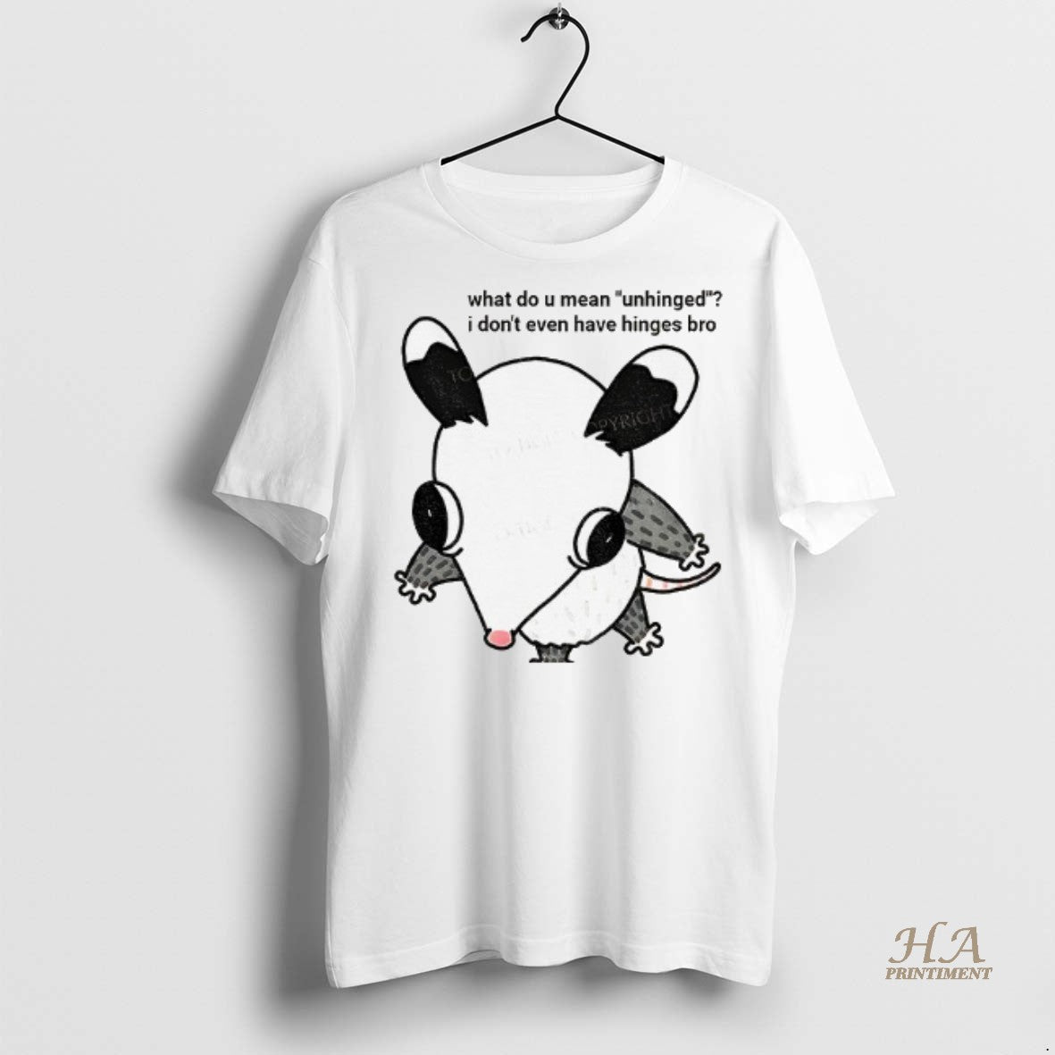 Official No Hinged Opossum What Do U Mean Unhinged I Dont Even Have Hinges Bro T-Shirts, Hoodie, Sweatshirt | InkNestWear.com