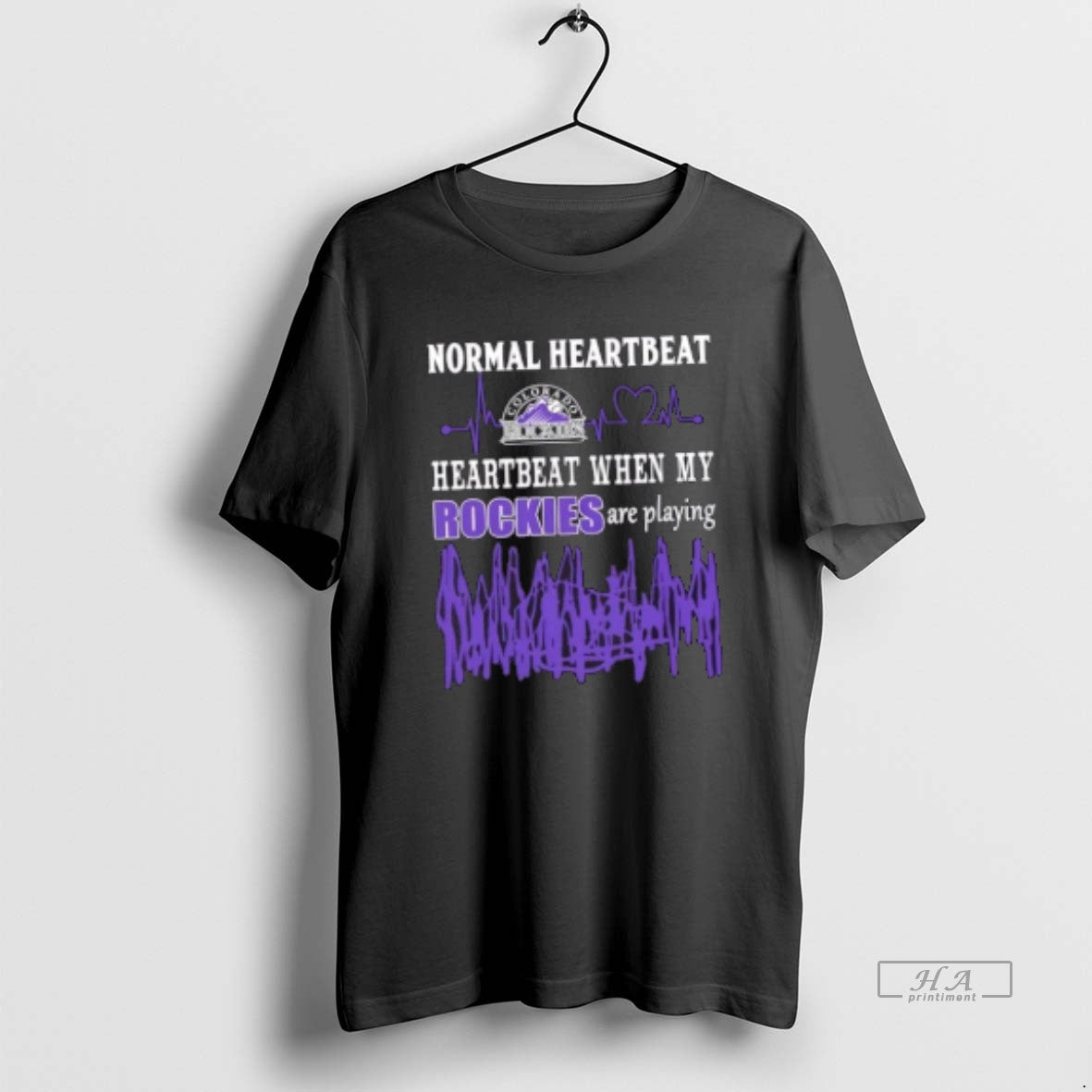 Official Normal Heartbeat Heartbeat When My Colorado Rockies Baseball Are Playing T-Shirts, Hoodie, Sweatshirt
