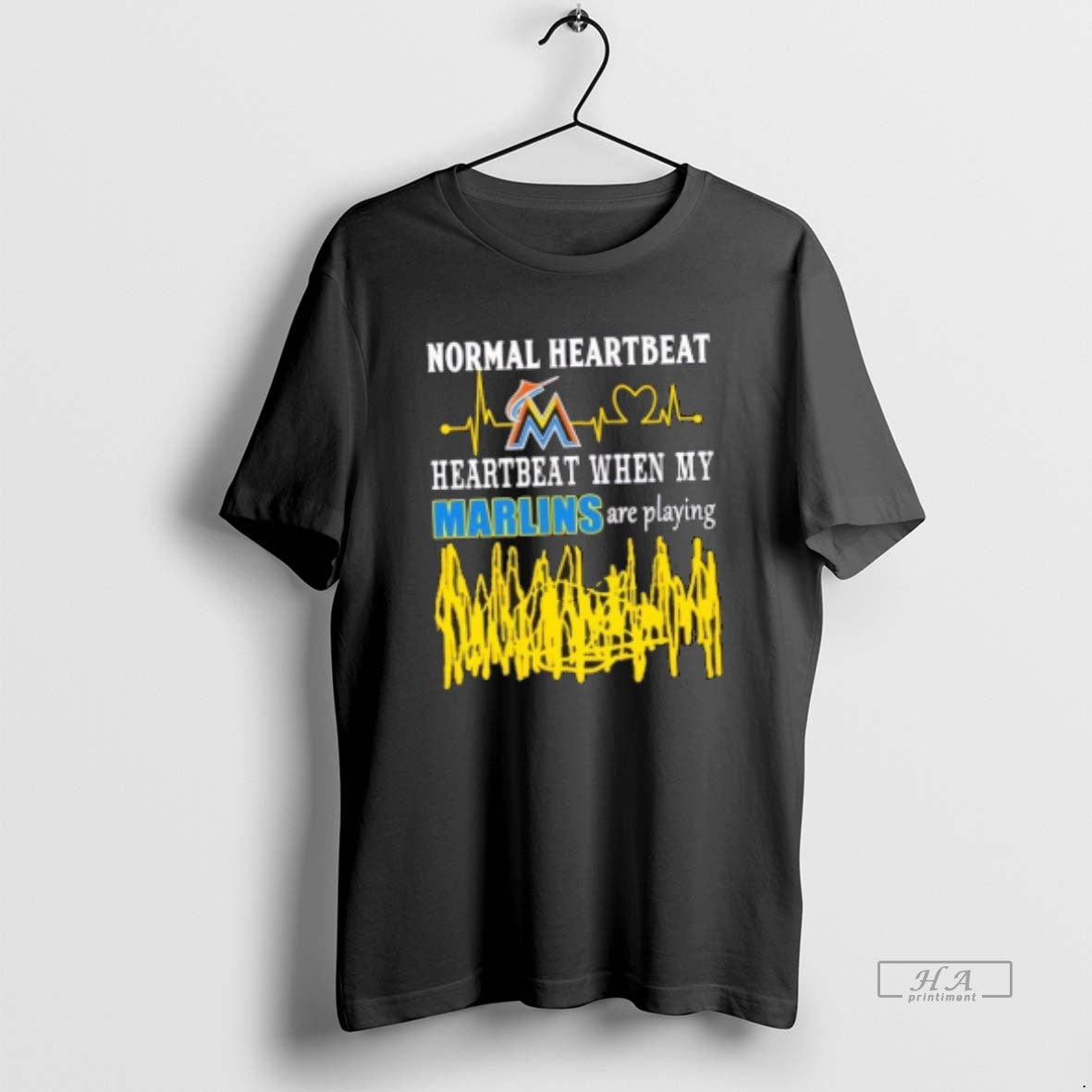 Official Normal Heartbeat Heartbeat When My Miami Marlins Baseball Are Playing T-Shirts, Hoodie, Sweatshirt | InkNestWear.com