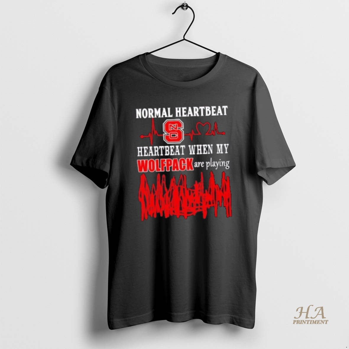 Official Normal Heartbeat Heartbeat When My Nc State Wolfpack Football Are Playing T-Shirts, Hoodie, Sweatshirt
