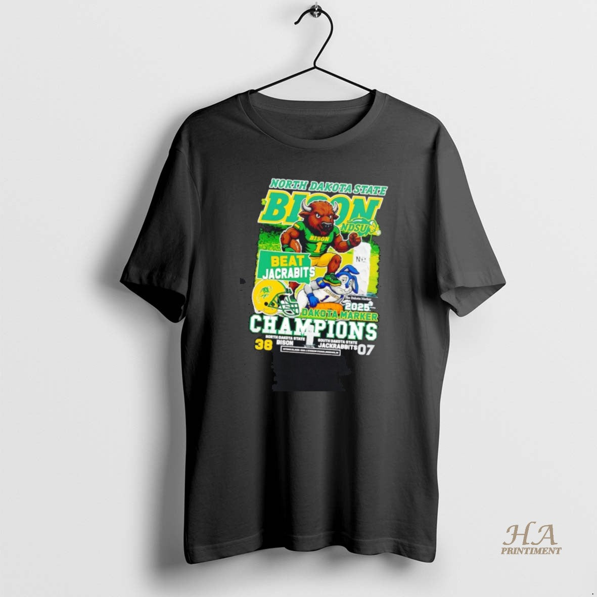 Official North Dakota State Bison Beat Jackrabbits 2025 Dakota Marker Champions T-Shirts, Hoodie, Sweatshirt