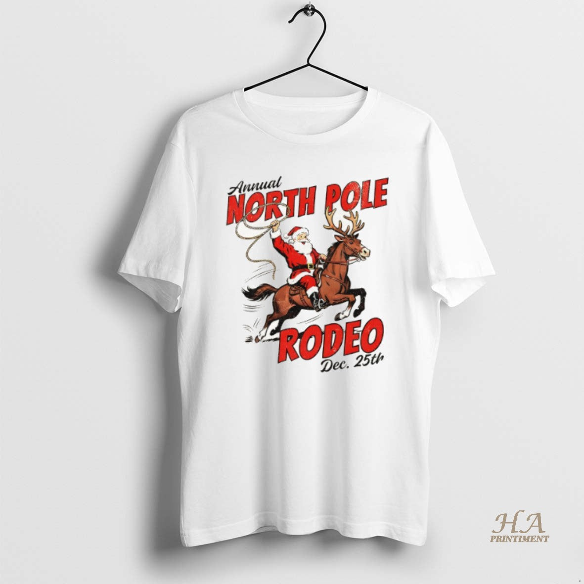 Official North Pole Rodeo Cowboy Santa Western Roping Christmas T-Shirts, Hoodie, Sweatshirt | InkNestWear.com