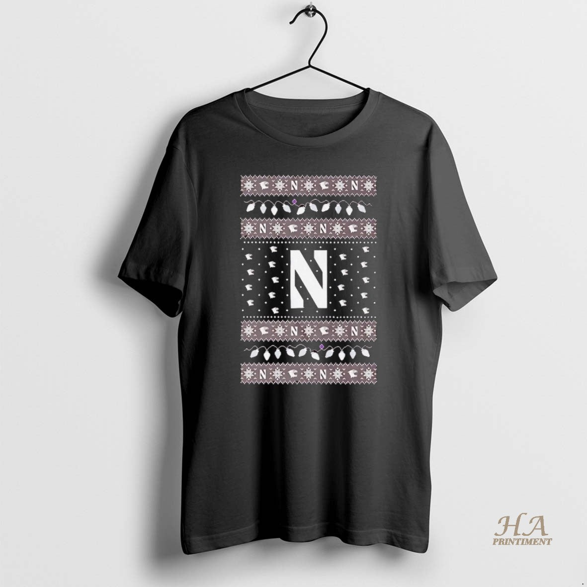 Official Northwestern Wildcats Ugly Christmas Light T-Shirts, Hoodie, Sweatshirt | InkNestWear.com