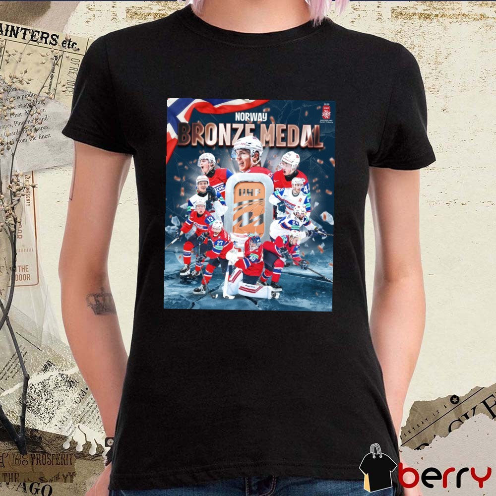 Norwegian Men’s National Ice Hockey Team Bronze Medal 2026 IIHF World Championship Poster t-shirt