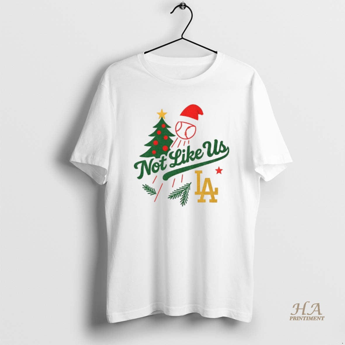 Official Not Like Us Santa Hat Los Angeles Dodgers Mlb Baseball Merry Christmas T-Shirts, Hoodie, Sweatshirt
