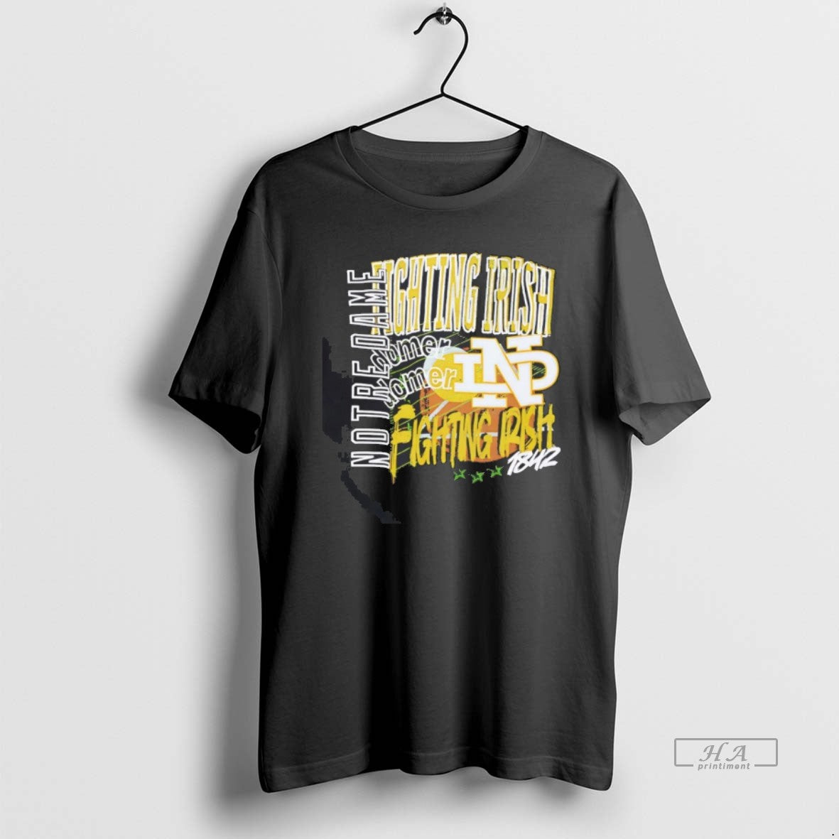 Official Notre Dame Fighting Irish Since 1842 Logo Vintage T-Shirts, Hoodie, Sweatshirt | InkNestWear.com